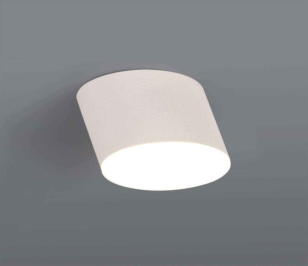 POL4837 Pollux Surface Round Spotlight 10.5cm 10W LED in a Sand White/Frosted White Finish