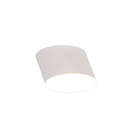 POL4837 Pollux Surface Round Spotlight 10.5cm 10W LED in a Sand White/Frosted White Finish