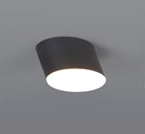 POL5837 Pollux Surface Round Spotlight 10.5cm 10W LED in a Sand Anthracite/Frosted White Finish