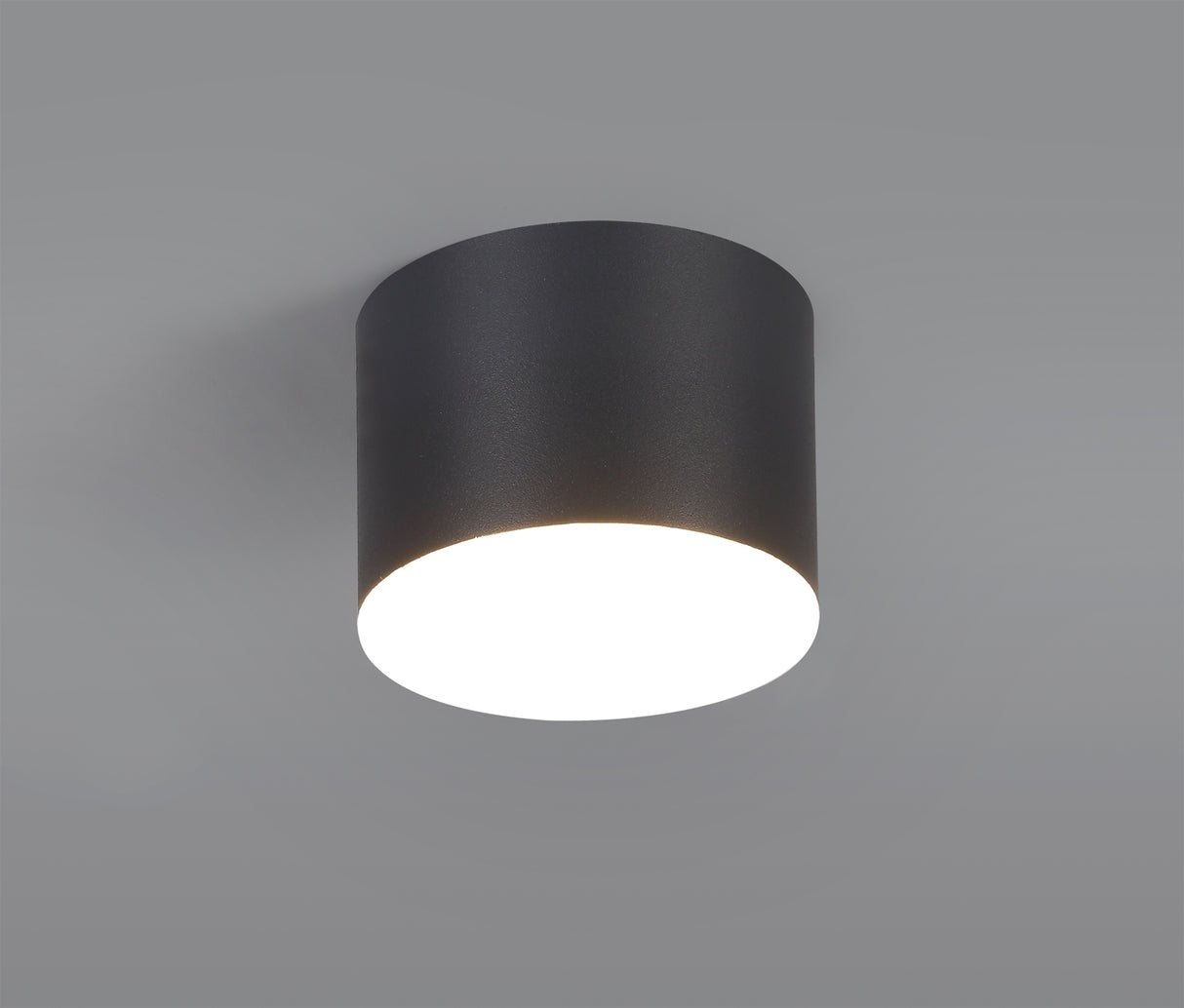 POL5837 Pollux Surface Round Spotlight 10.5cm 10W LED in a Sand Anthracite/Frosted White Finish