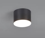 POL5837 Pollux Surface Round Spotlight 10.5cm 10W LED in a Sand Anthracite/Frosted White Finish