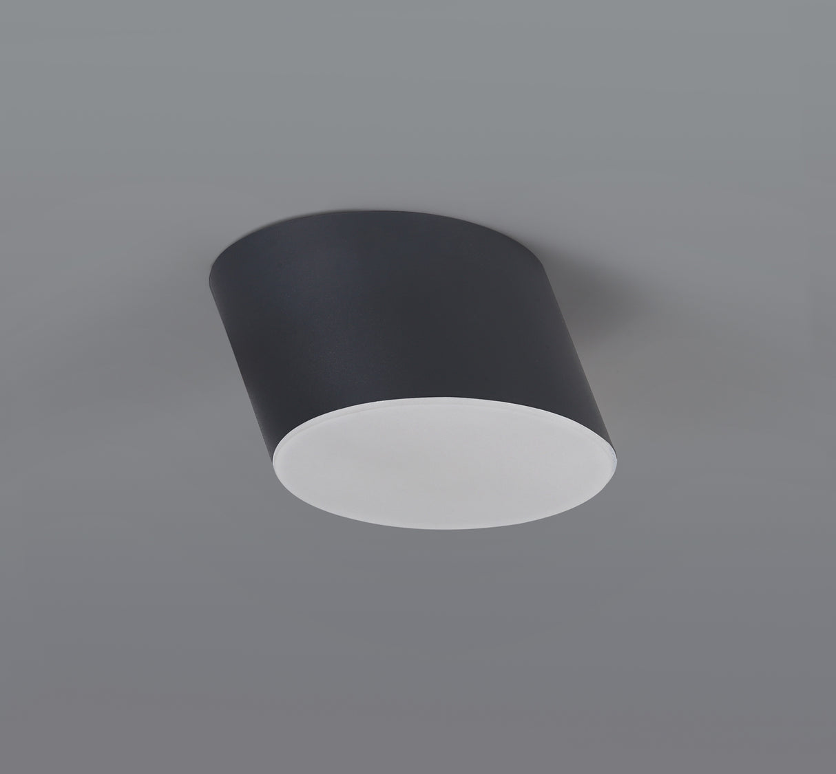 POL5837 Pollux Surface Round Spotlight 10.5cm 10W LED in a Sand Anthracite/Frosted White Finish