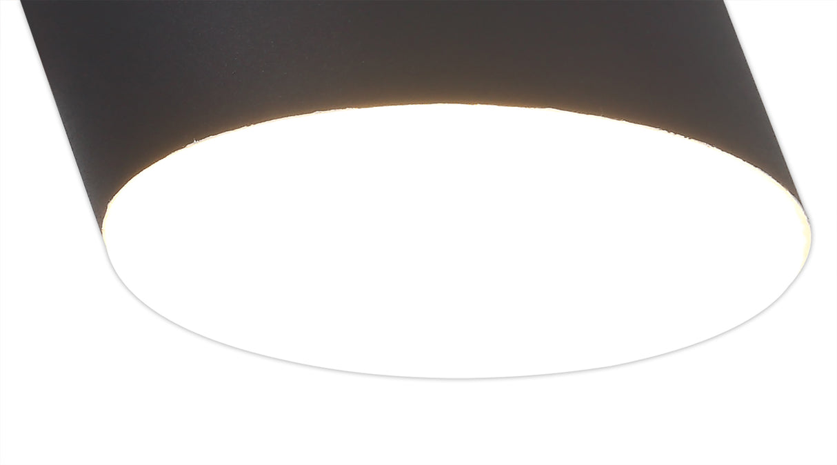 POL5837 Pollux Surface Round Spotlight 10.5cm 10W LED in a Sand Anthracite/Frosted White Finish