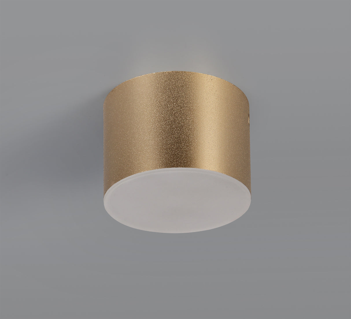 POL6837 Pollux Surface Round Spotlight 10.5cm 10W LED in a Satin Gold/Frosted White Finish