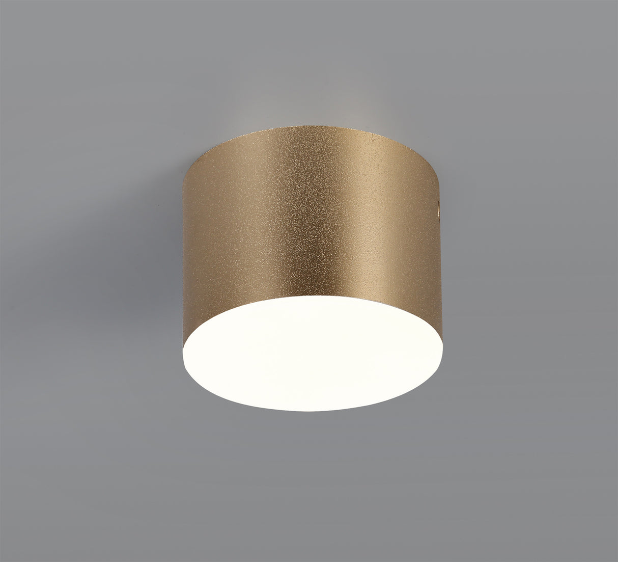 POL6837 Pollux Surface Round Spotlight 10.5cm 10W LED in a Satin Gold/Frosted White Finish