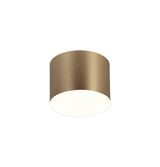 POL6837 Pollux Surface Round Spotlight 10.5cm 10W LED in a Satin Gold/Frosted White Finish