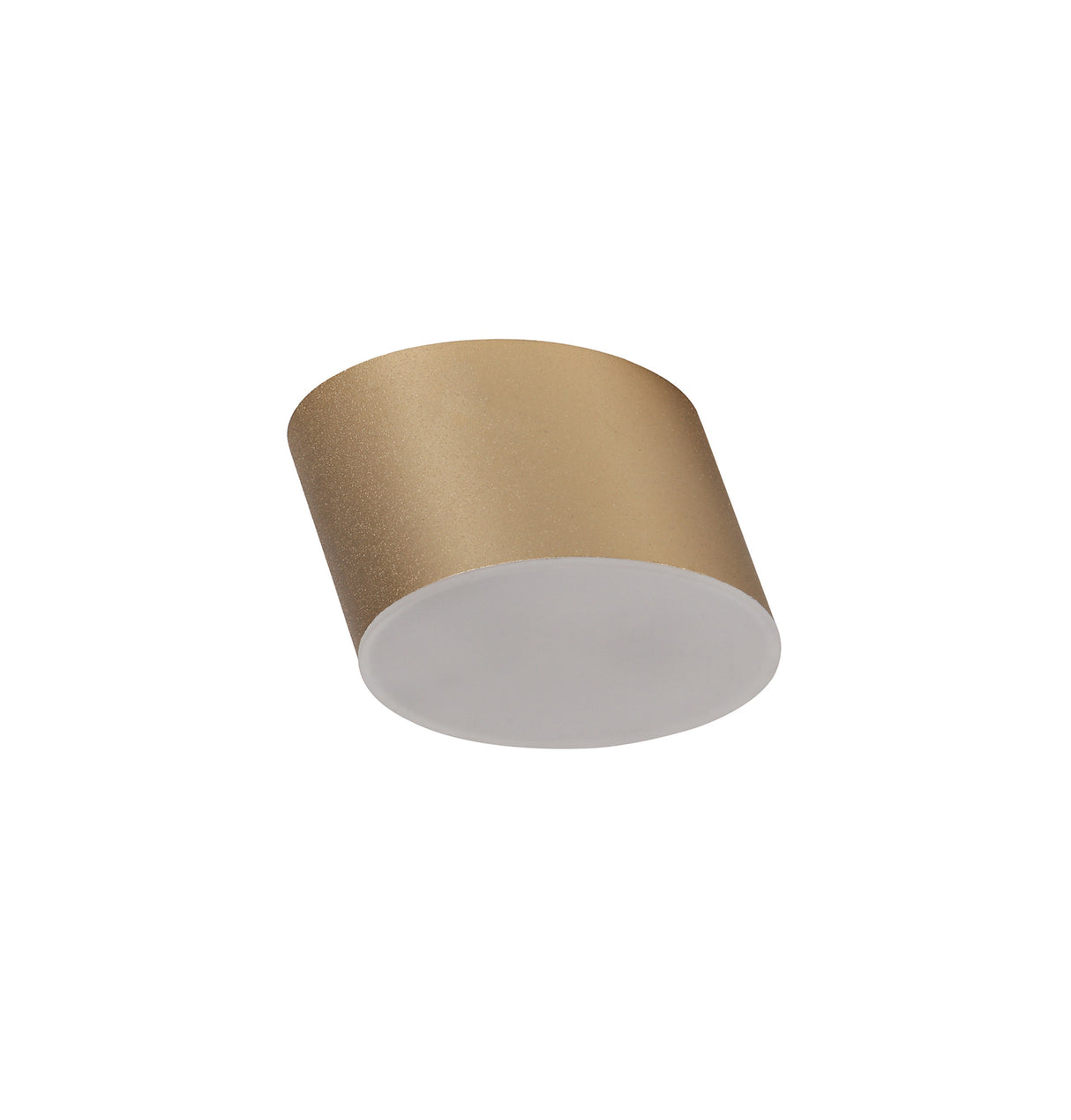 POL6837 Pollux Surface Round Spotlight 10.5cm 10W LED in a Satin Gold/Frosted White Finish