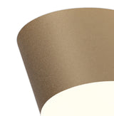 POL6837 Pollux Surface Round Spotlight 10.5cm 10W LED in a Satin Gold/Frosted White Finish