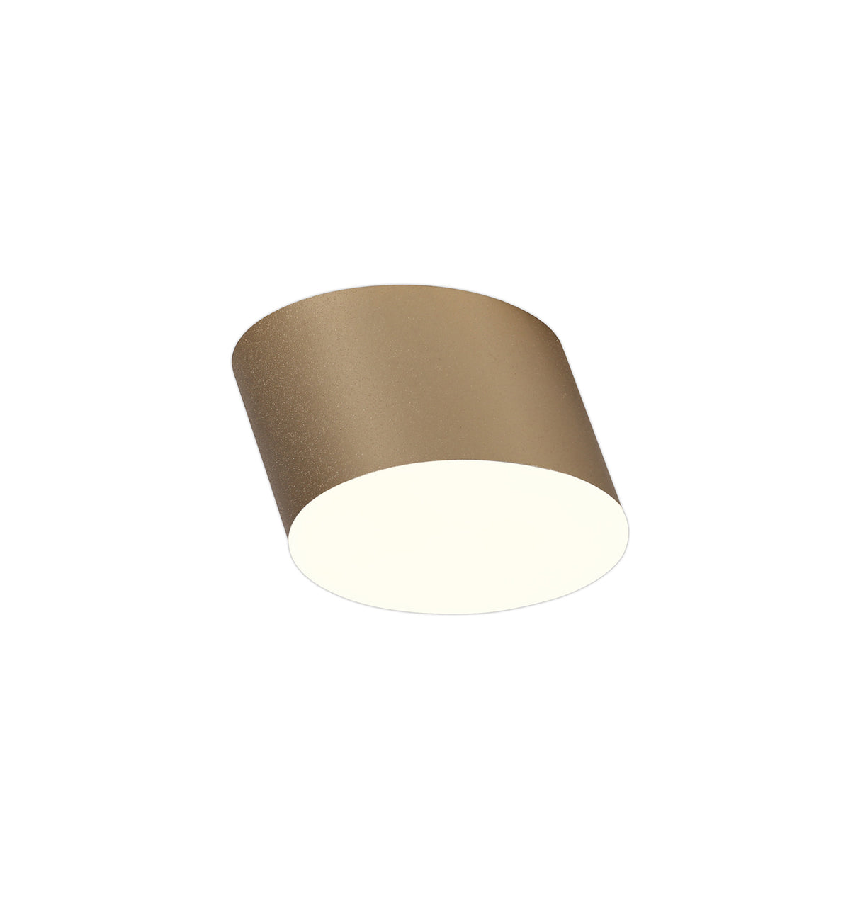 POL6837 Pollux Surface Round Spotlight 10.5cm 10W LED in a Satin Gold/Frosted White Finish