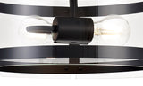 PRO0017 Propus Pendant 2 Light in a Matt Black/Clear Finish