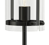 PRO0718 Propus 48.5cm Table Lamp 1 Light in a Matt Black/Clear Finish