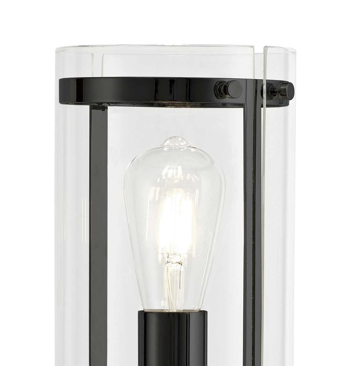 PRO0718 Propus 48.5cm Table Lamp 1 Light in a Matt Black/Clear Finish