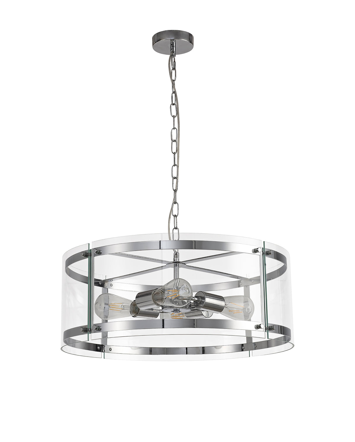 PRO4147 Propus Pendant 4 Light in a Chrome/Clear Finish