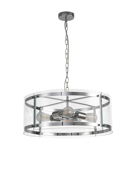 PRO4147 Propus Pendant 4 Light in a Chrome/Clear Finish