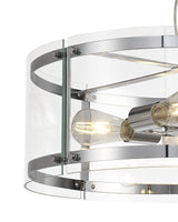 PRO4147 Propus Pendant 4 Light in a Chrome/Clear Finish