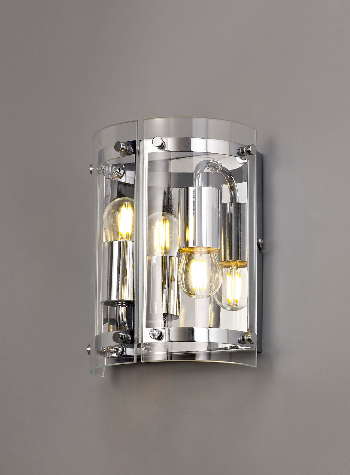 PRO5147 Propus Wall Lamp 2 Light in a Chrome/Clear Finish