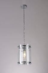 PRO6017 Propus Pendant 1 Light in a Chrome/Clear Finish