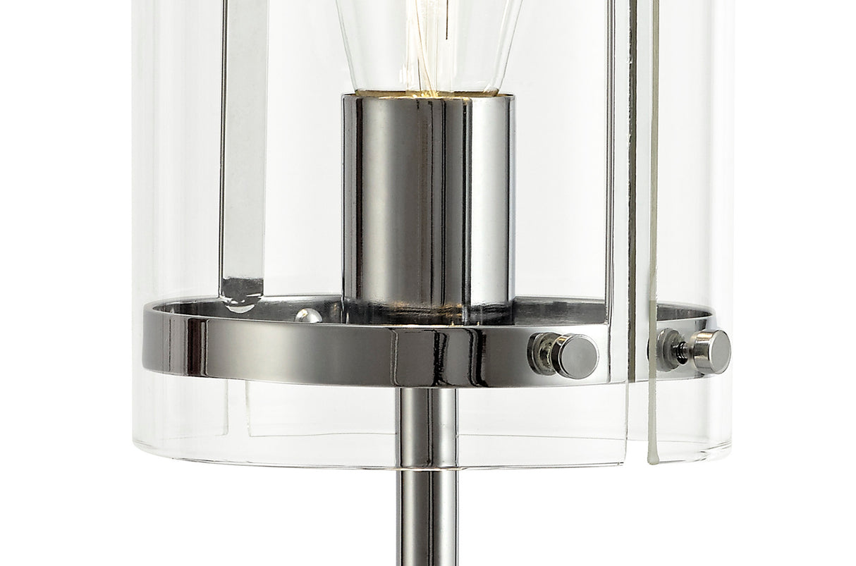 PRO6147 Propus 48.5cm Table Lamp 1 Light in a Chrome/Clear Finish