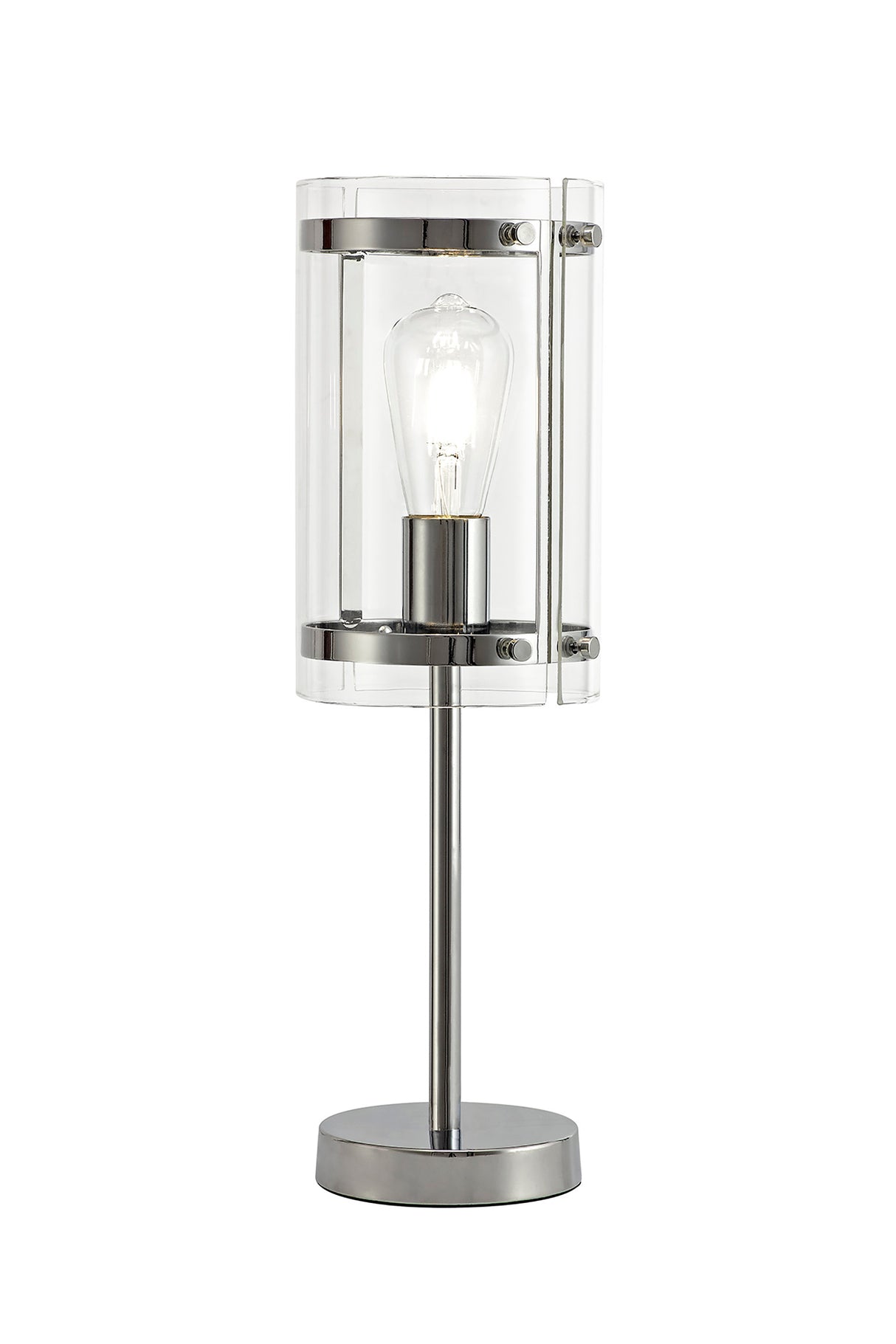 PRO6147 Propus 48.5cm Table Lamp 1 Light in a Chrome/Clear Finish