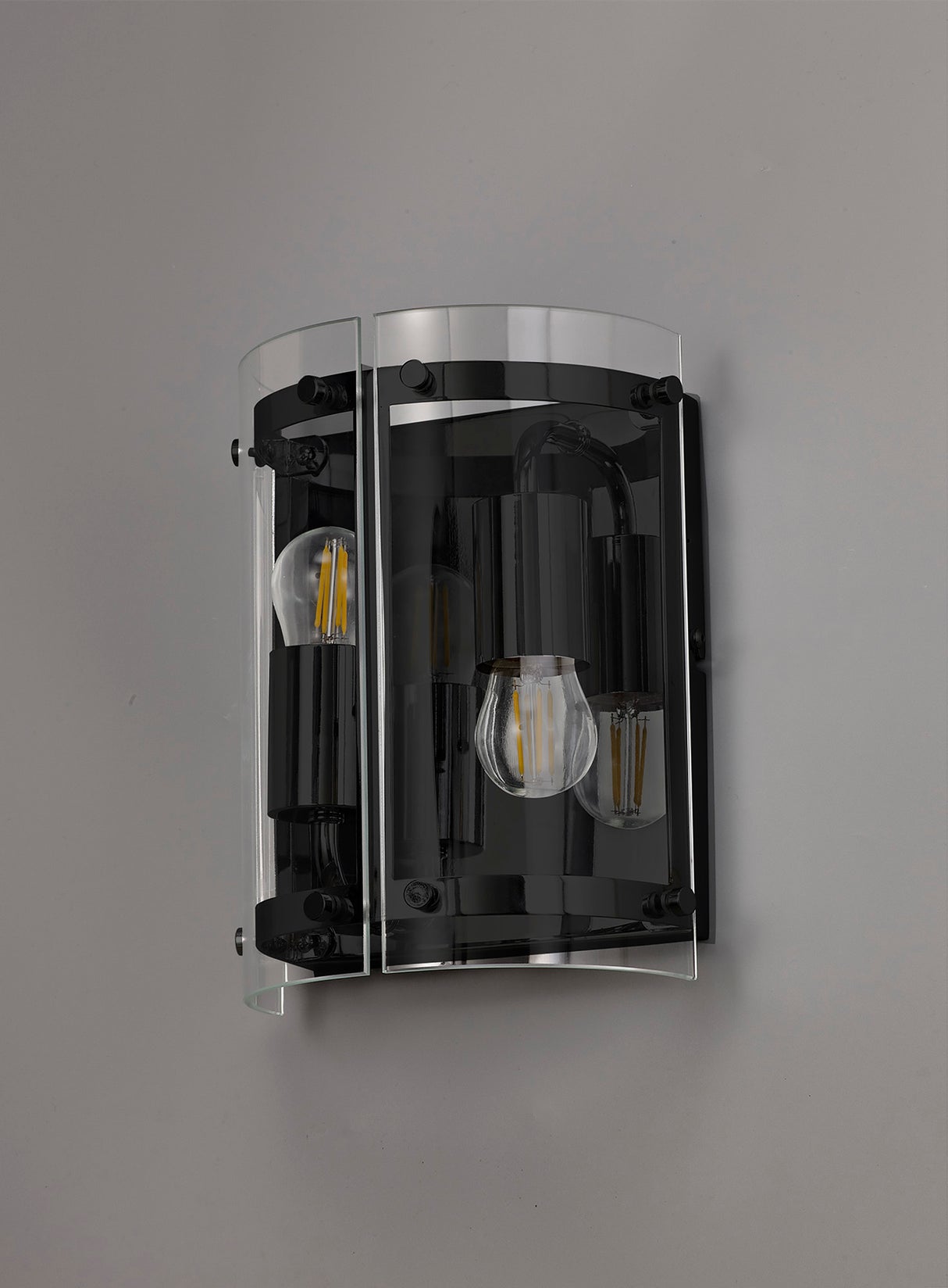 PRO9618 Propus Wall Lamp 2 Light in a Matt Black/Clear Finish