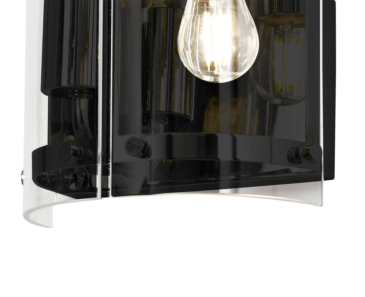 PRO9618 Propus Wall Lamp 2 Light in a Matt Black/Clear Finish