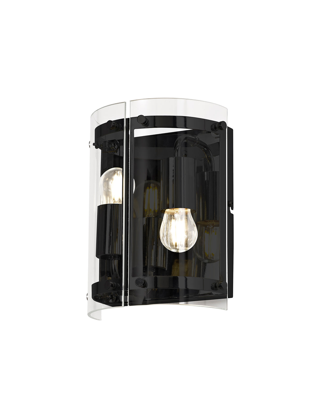 PRO9618 Propus Wall Lamp 2 Light in a Matt Black/Clear Finish