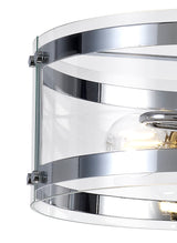 PRO9907 Propus Pendant 2 Light in a Chrome/Clear Finish