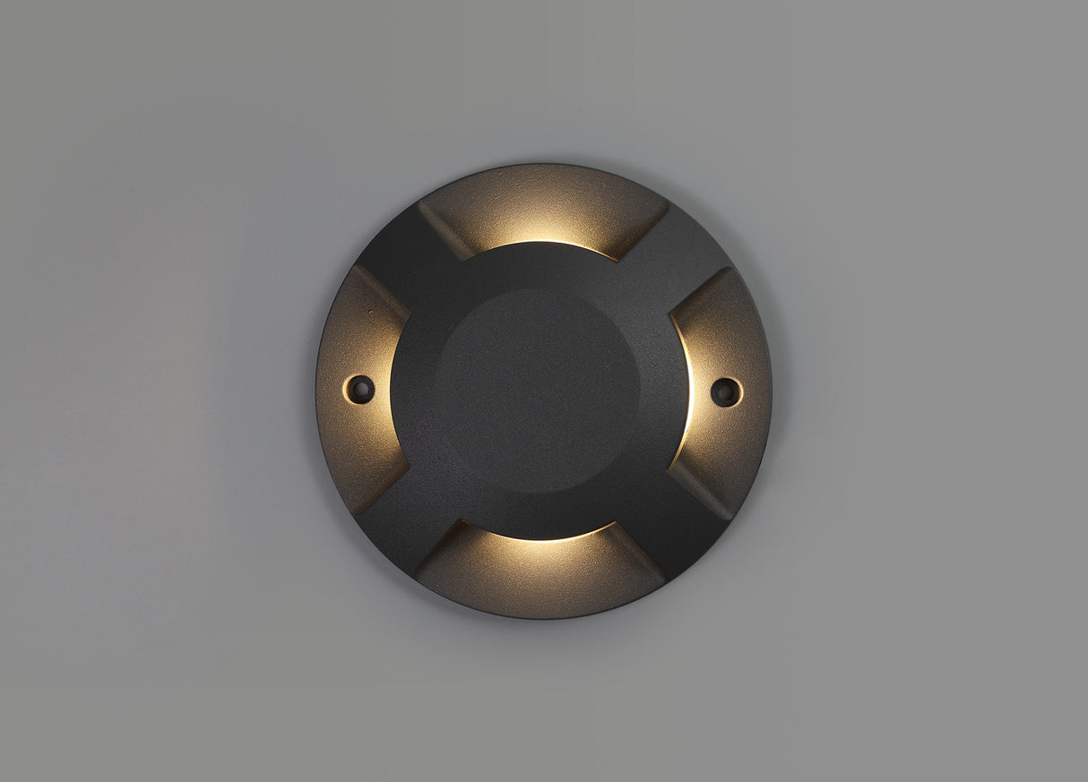 RAN5287 Ran, Above Ground Driveover 4 Light 12W LED IP67 IK10 in a Anthracite Finish