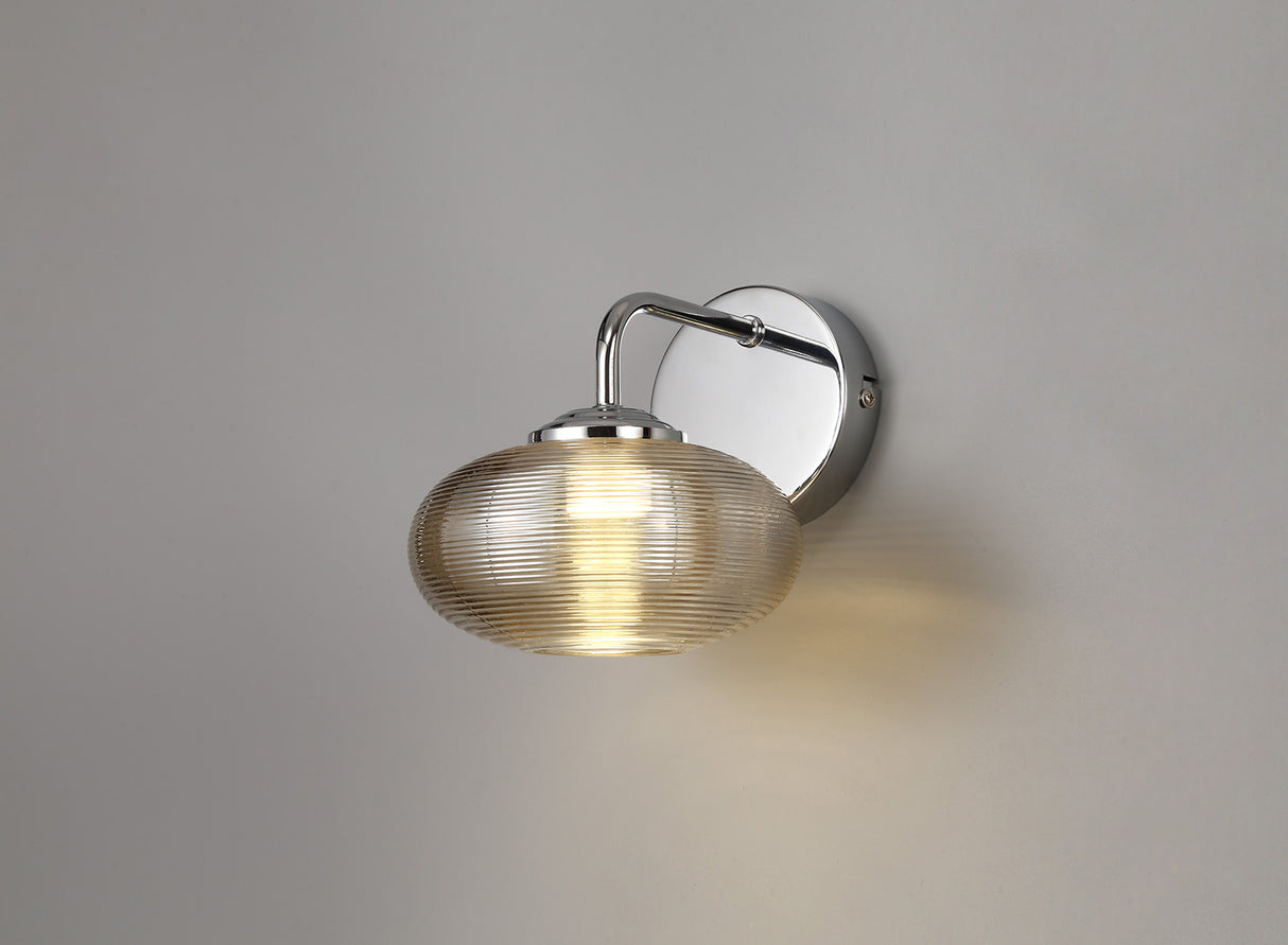 RAP0447 Rapeto Wall Lamp Switched 8W LED in a Chrome/Champagne Finish