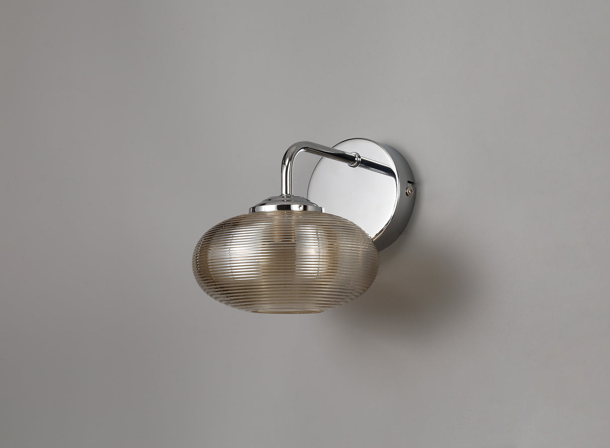 RAP0447 Rapeto Wall Lamp Switched 8W LED in a Chrome/Champagne Finish