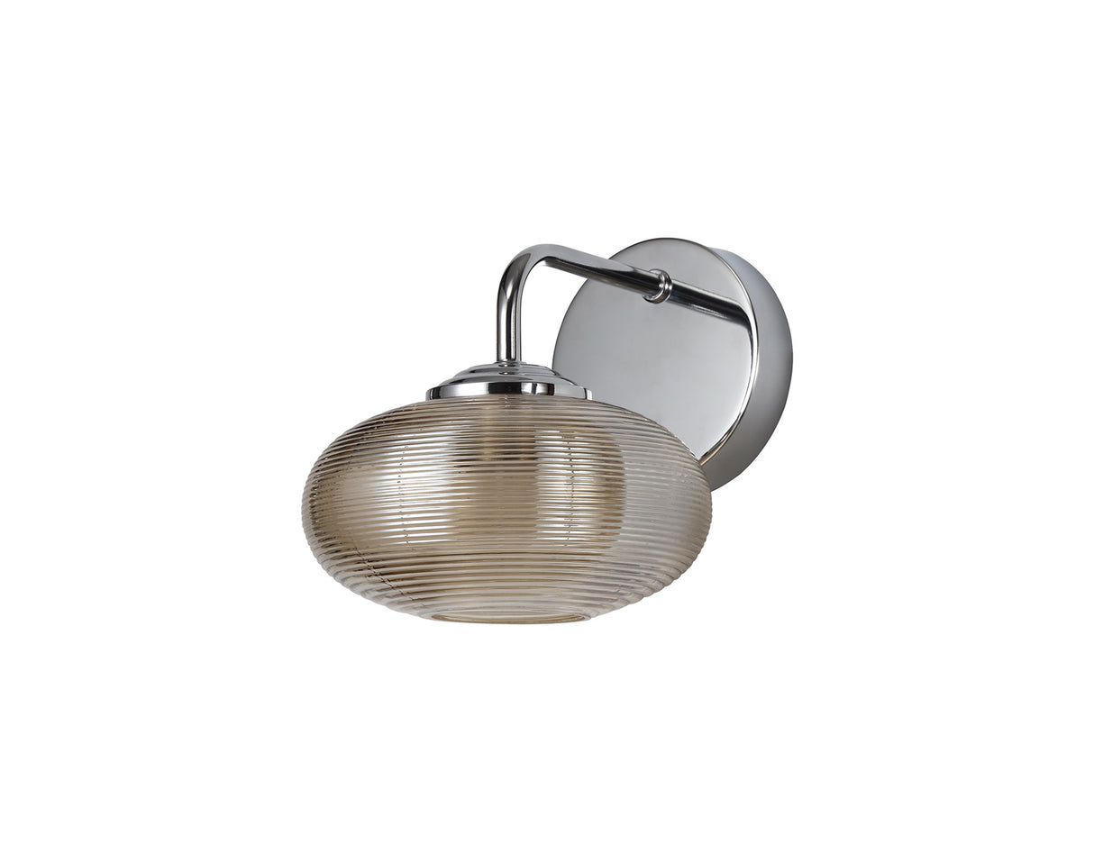 RAP0447 Rapeto Wall Lamp Switched 8W LED in a Chrome/Champagne Finish