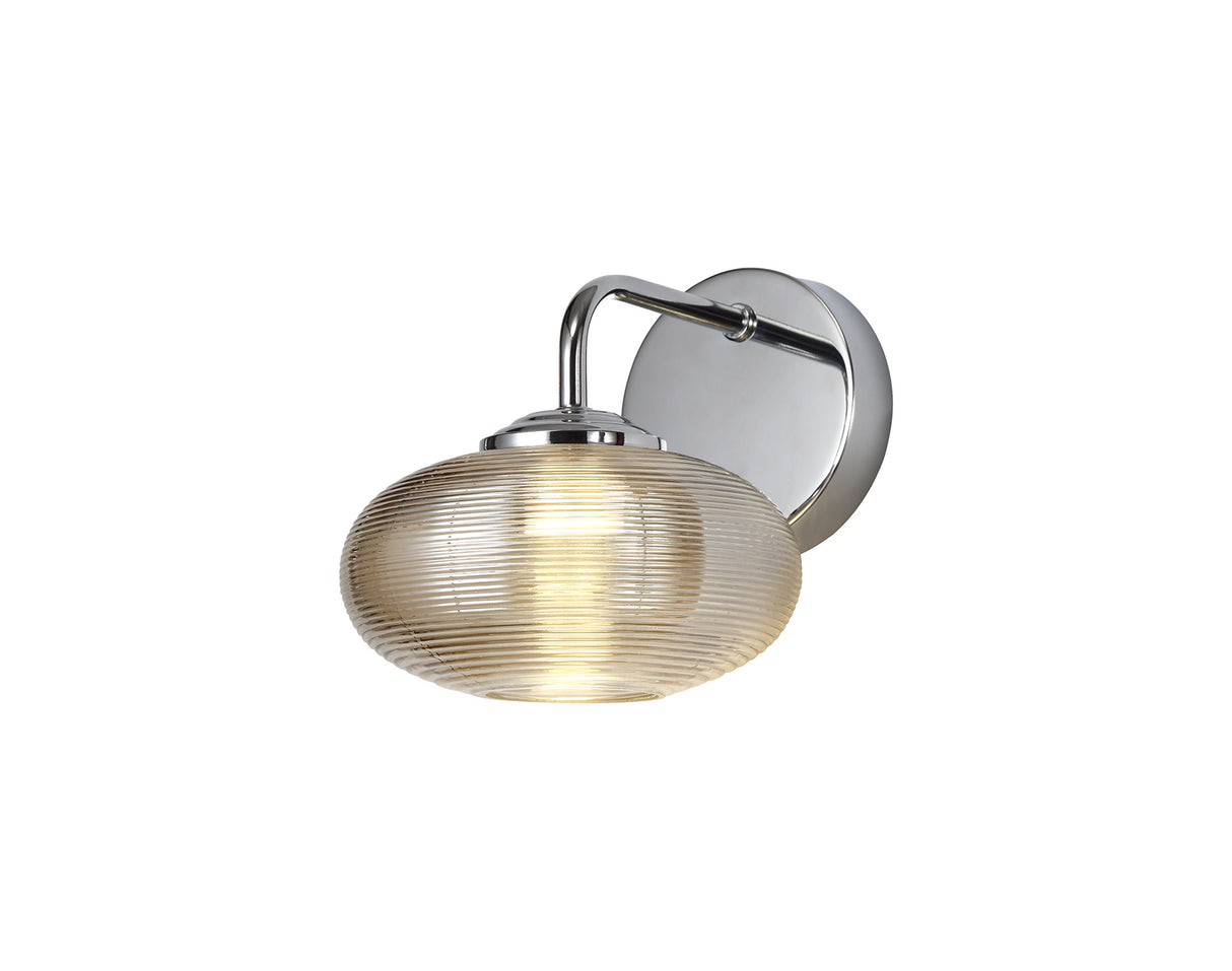 RAP0447 Rapeto Wall Lamp Switched 8W LED in a Chrome/Champagne Finish