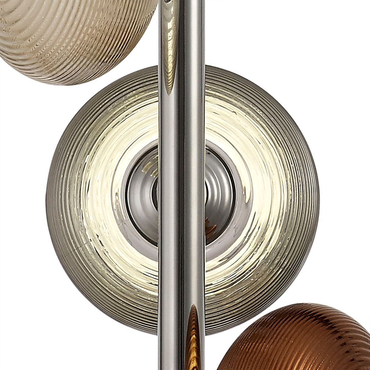 RAP1447 Rapeto Multiple Pendant 3 Light 24W LED in a Chrome/Copper/Champagne/Smoked Finish