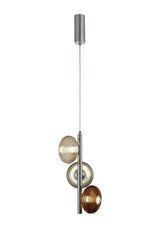 RAP1447 Rapeto Multiple Pendant 3 Light 24W LED in a Chrome/Copper/Champagne/Smoked Finish