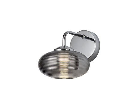 RAP8347 Rapeto Wall Lamp Switched 8W LED in a Chrome/Smoked Finish