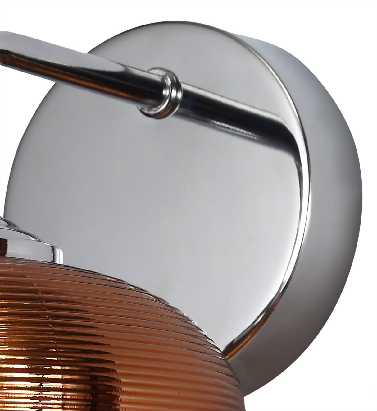 RAP9347 Rapeto Wall Lamp Switched 8W LED in a Chrome/Copper Finish