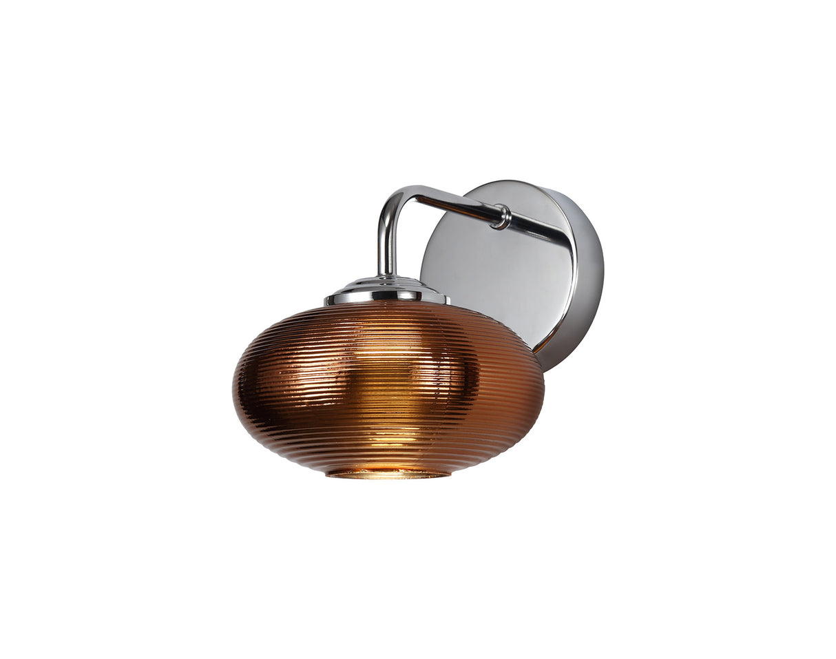 RAP9347 Rapeto Wall Lamp Switched 8W LED in a Chrome/Copper Finish