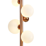 REG2667 Regor 170cm Floor Lamp 8 LIght in a Antique Copper/Opal/Copper Finish