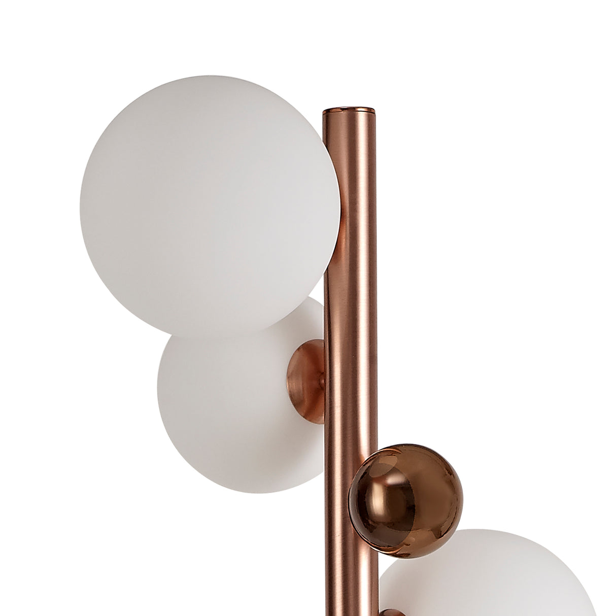 REG2667 Regor 170cm Floor Lamp 8 LIght in a Antique Copper/Opal/Copper Finish