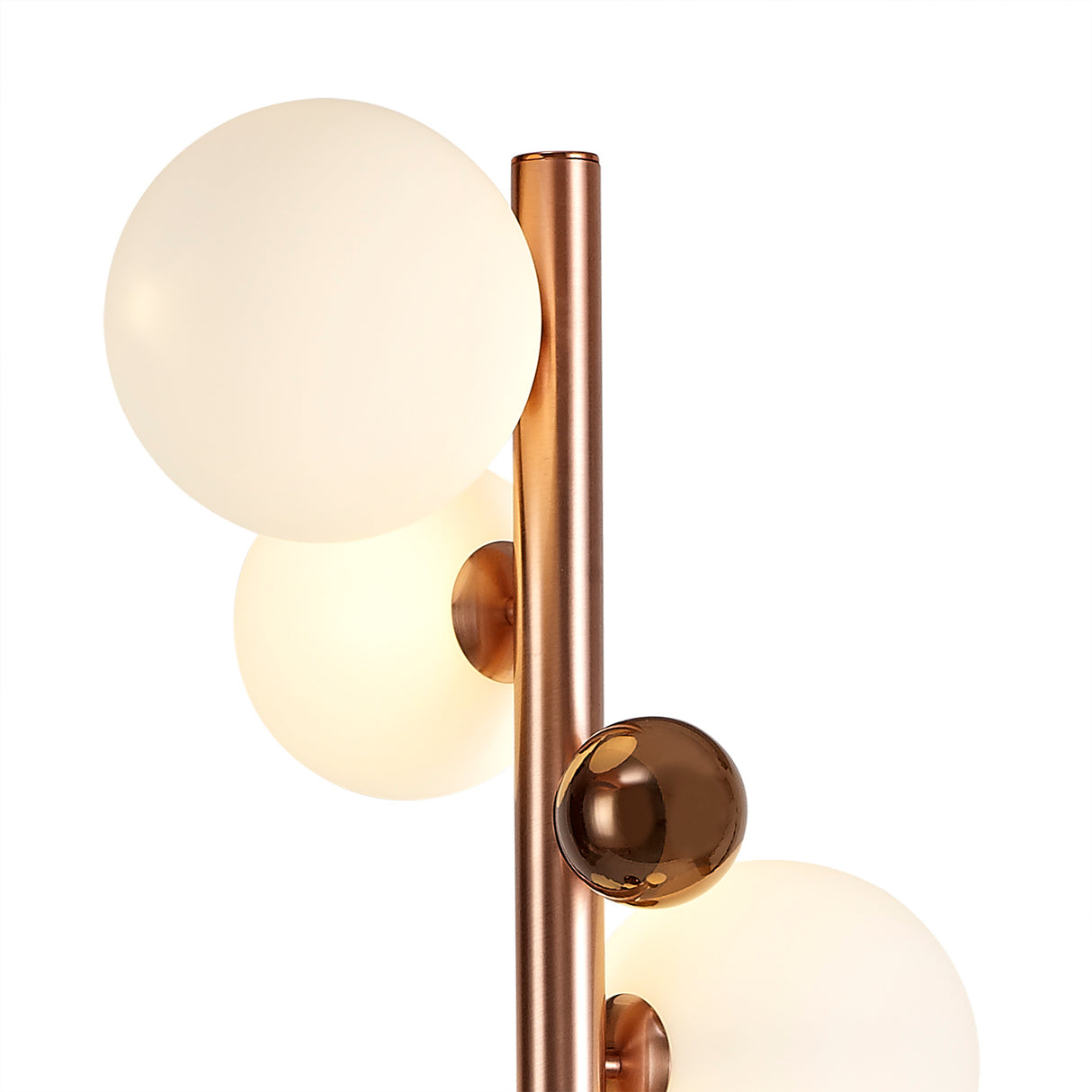 REG2667 Regor 170cm Floor Lamp 8 LIght in a Antique Copper/Opal/Copper Finish