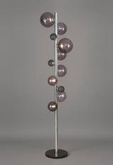 REG4037 Regor 170cm Floor Lamp 8 Light in a Chrome/Smoked/Black Finish