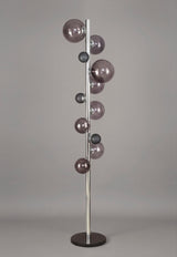 REG4037 Regor 170cm Floor Lamp 8 Light in a Chrome/Smoked/Black Finish