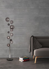 REG4037 Regor 170cm Floor Lamp 8 Light in a Chrome/Smoked/Black Finish