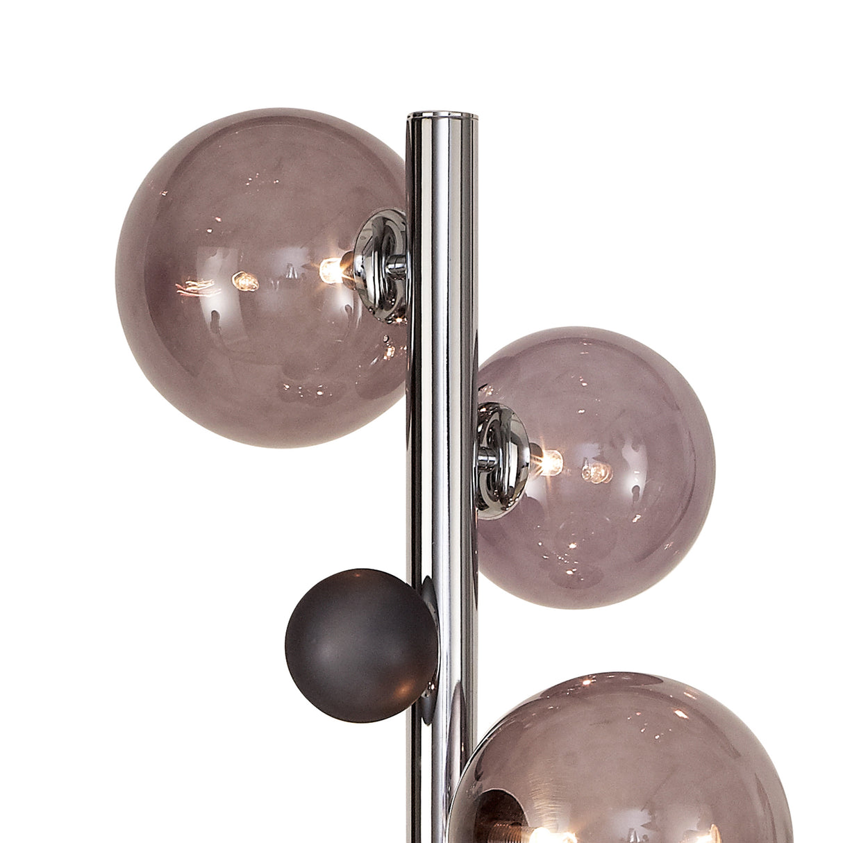 REG4037 Regor 170cm Floor Lamp 8 Light in a Chrome/Smoked/Black Finish