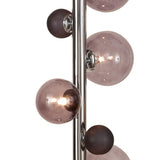 REG4037 Regor 170cm Floor Lamp 8 Light in a Chrome/Smoked/Black Finish