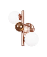 REG4667 Regor Wall Lamp 2 Light in a Antique Copper/Opal/Copper Finish