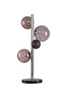 REG5037 Regor 60cm Table Lamp 3 Light in a Chrome/Smoked/Black Finish