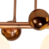 REG5667 Regor Semi Flush Ceiling 4 Light in a Antique Copper/Opal/Copper Finish