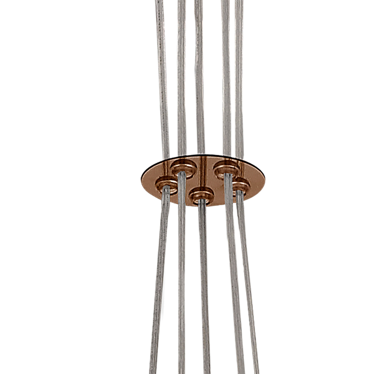 REG6667 Regor Pendant 5 Light in a Antique Copper/Opal/Copper Finish