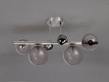 REG7567 Regor Semi Flush Ceiling 4 Light in a Chrome/Smoked/Black Finish